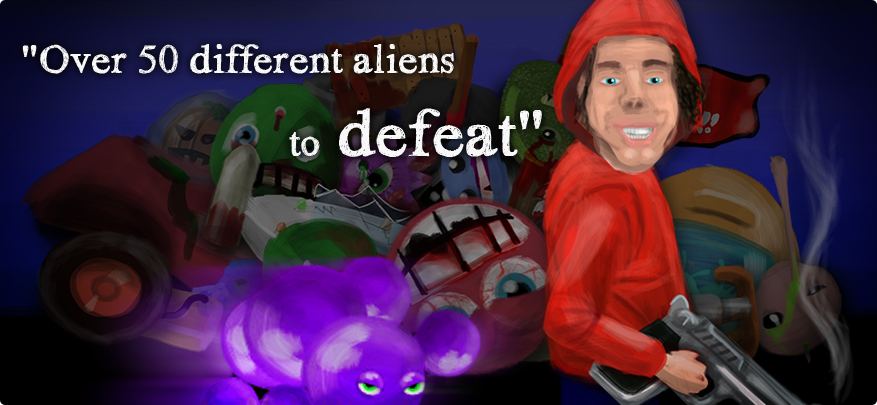 over 50 diffrent aliens to defeat