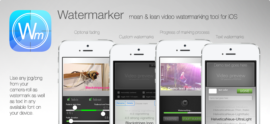 Video watermarking tool for iPhone and iPod 4th gen